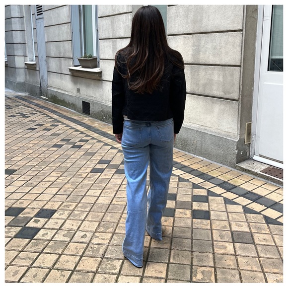 #20 PARIS CHIC FABULOUS SAILOR STYLE WIDE LEG JEANS - Picture 5 of 7